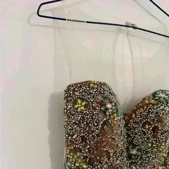 Maroon pink bridal prom dress gown  in size 12 - Picture 4 of 9